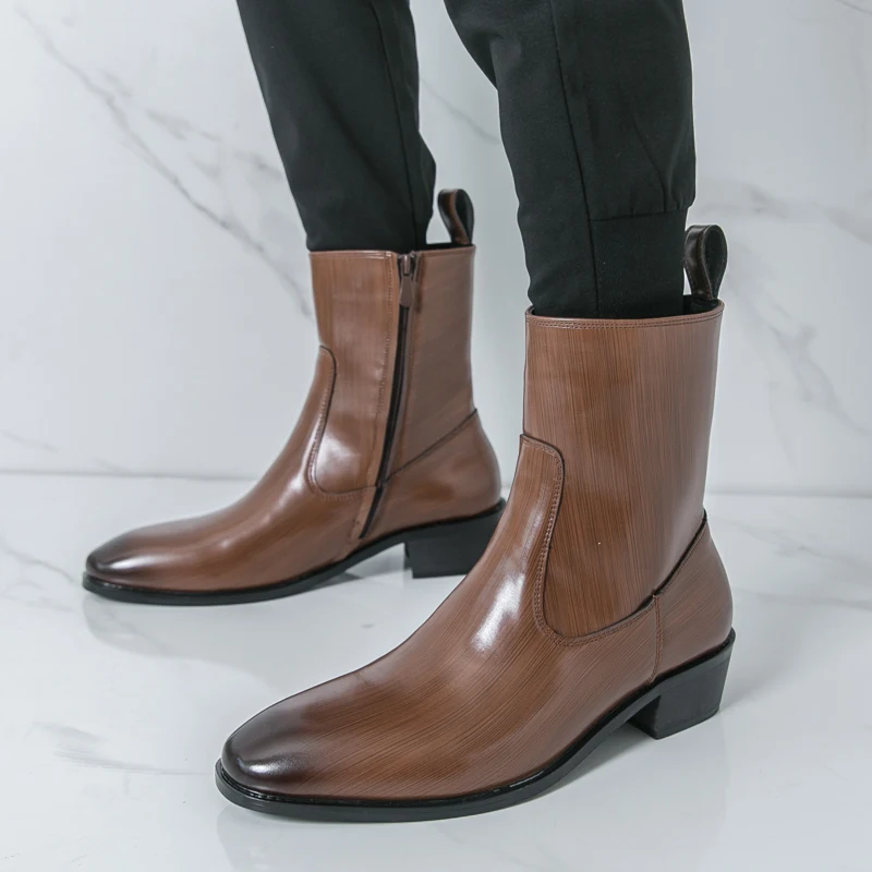 Chelsea Boots Men - Klassische bequeme Stiefeletten Botas Fashion Herren