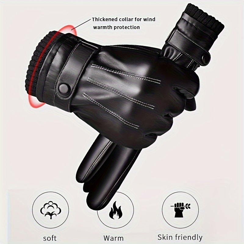 Driving Gloves Leather - 1 paar Winter Handschuhe Warme Fahren