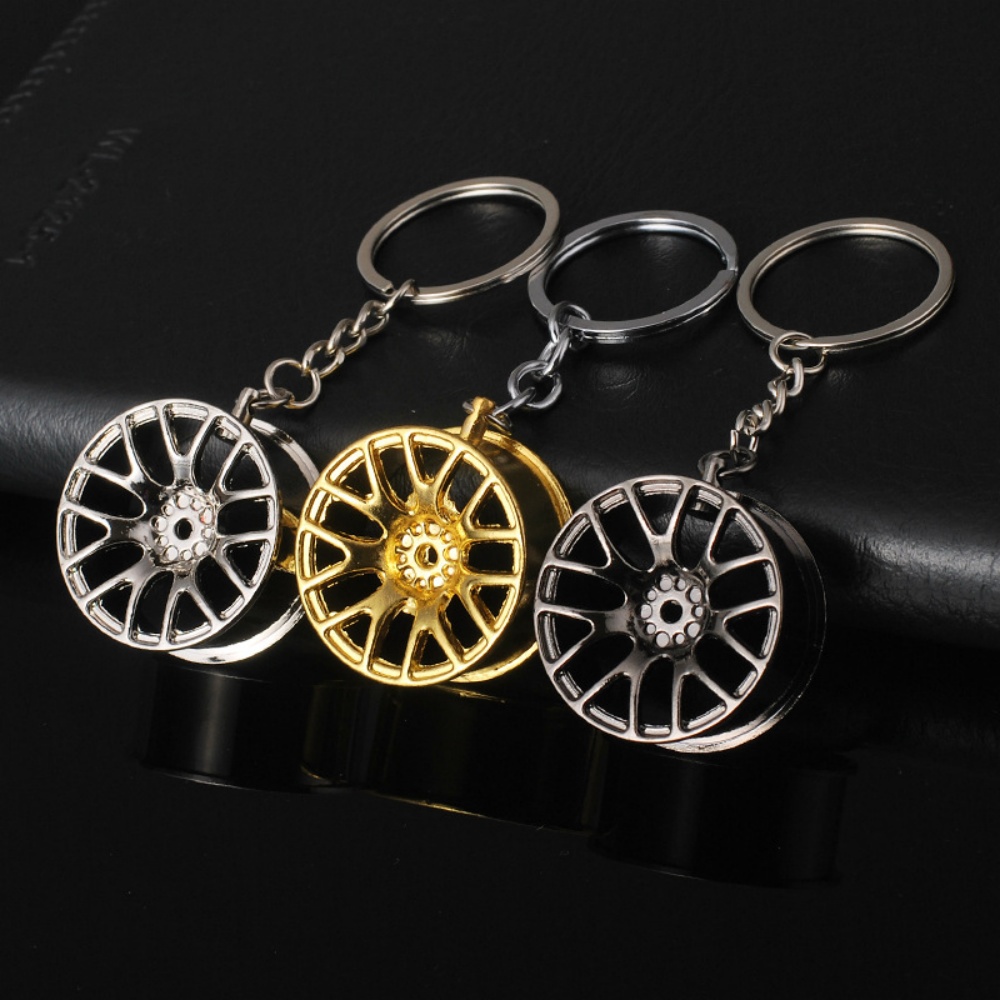Men'S Fashion Hub - Kreative Radnabe Schlüsselanhänger Metall Auto Modifikation