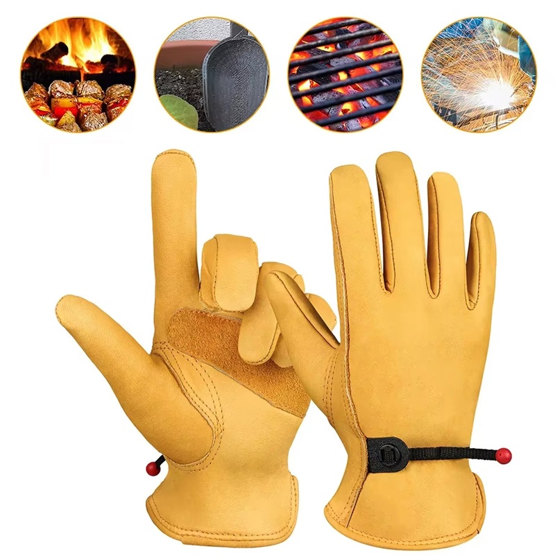 Driving Gloves Leather - Lederhandschuhe für Männer, Arbeitshandschuhe, Weiches Rindsleder,