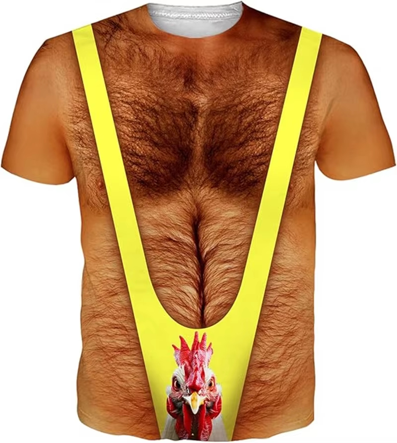 Muscle Tee Workout - Neues Lustiges Muskel-Muster 3D-Gedrucktes Herren-Kurzarm-T-Shirt Lässige
