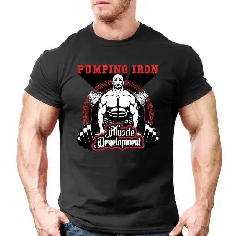 Muscle Tee Workout - Pumping Iron Muskelaufbau T-Shirt Fitnessstudio Bodybuilder