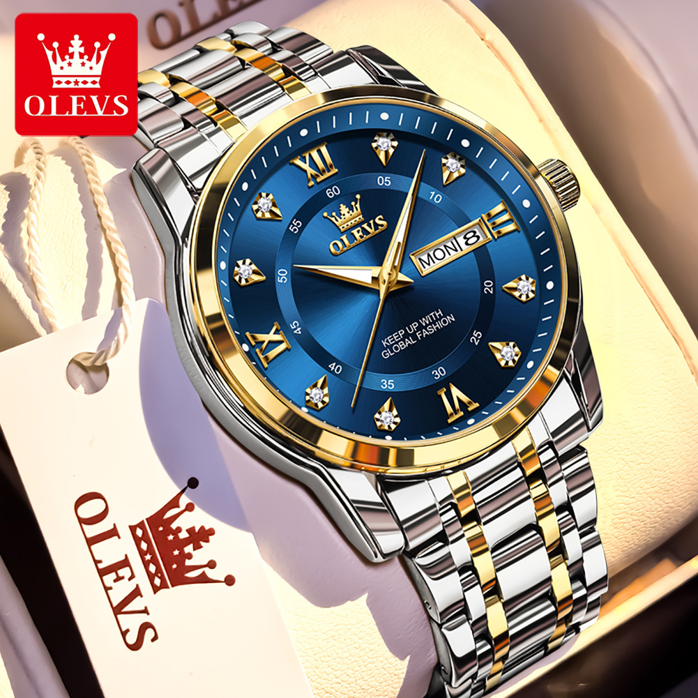 Mens Fashion Watch - OLEVS Marke Mode herren uhren edelstahl