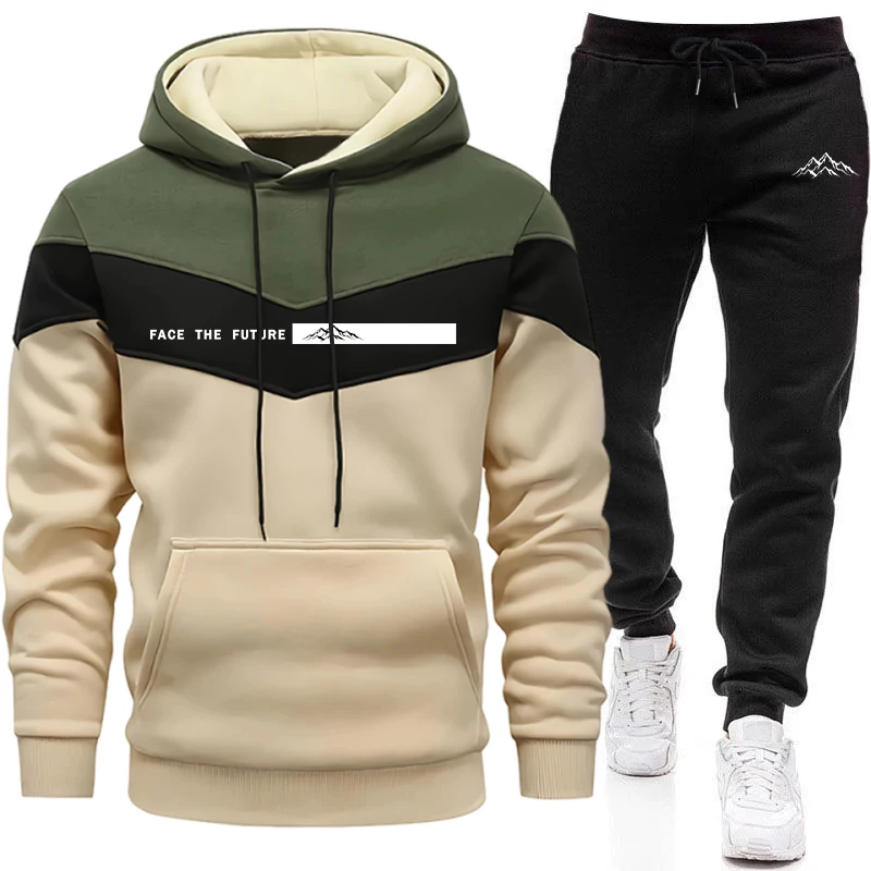 Men'S Winter Fashion - Trainingsanzug für Herren, Modischer Lässiger Kapuzenpullover,