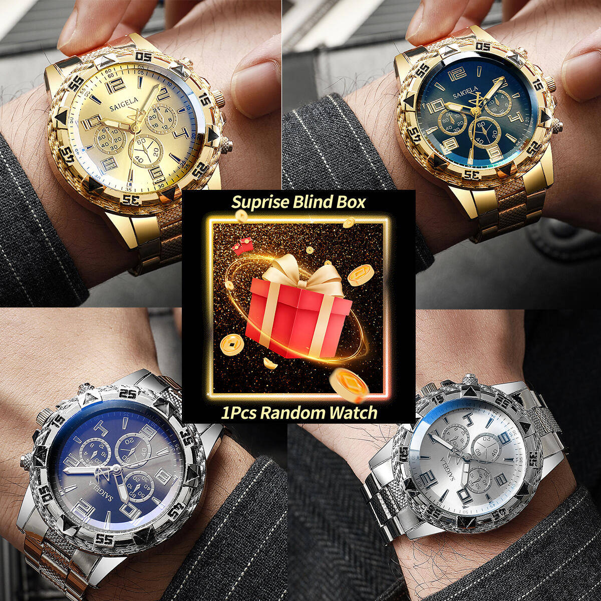 Mens Fashion Watch - 1PC Überraschung Mystery Uhr Blind Box-Männer