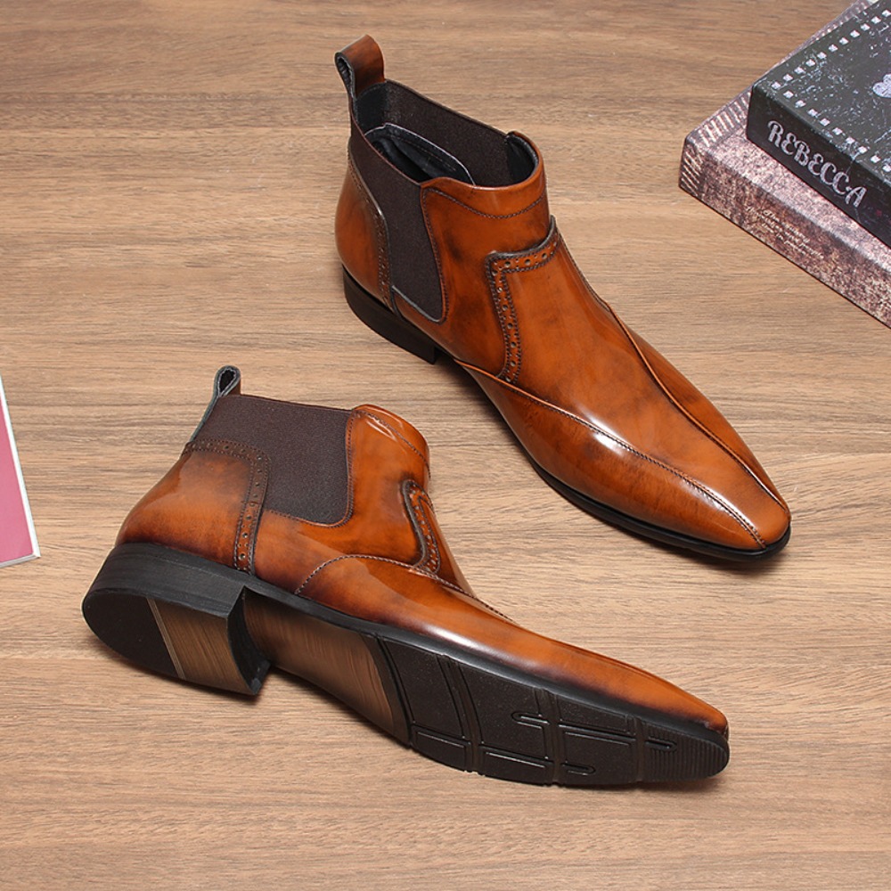 Chelsea Boots Men - Luxuriöse Echtleder-Schuhe für Herren, Chelsea-Stiefel, Lässige