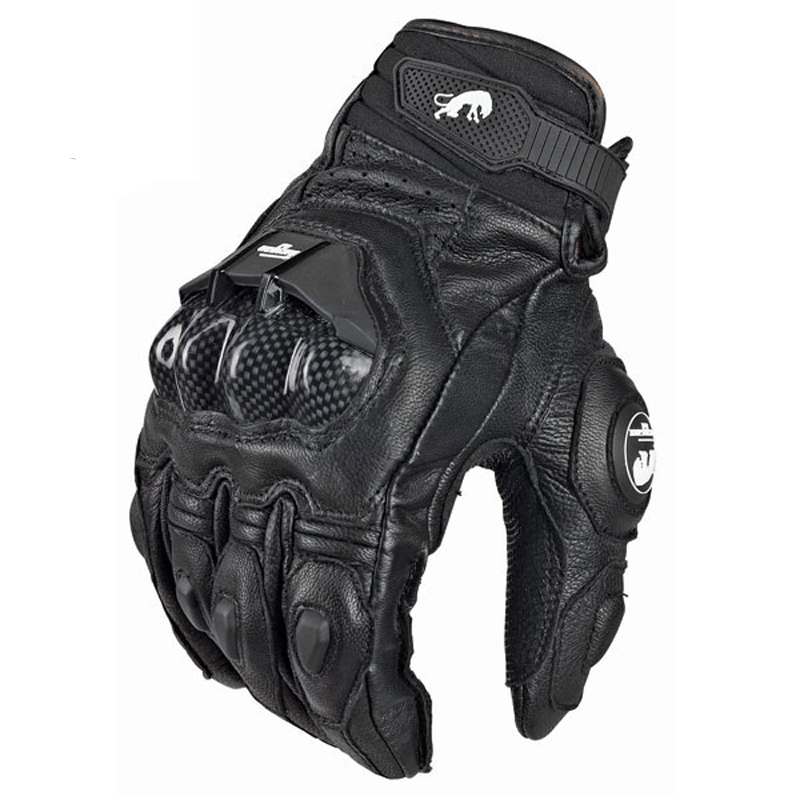 Driving Gloves Leather - Herren 4-Jahreszeiten-Fahrhandschuhe Supertech Schwarz Motorrad Lederhandschuhe