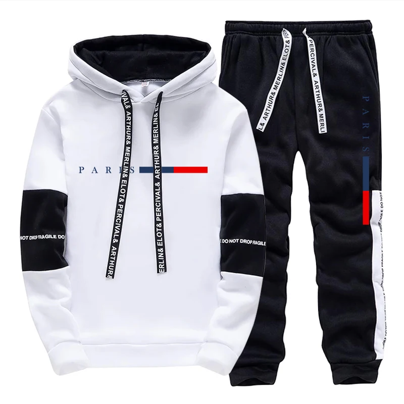 Men'S Winter Fashion - Herren-Set/Hoodie/Hose Paris Fashion Herbst Winter Lässiger