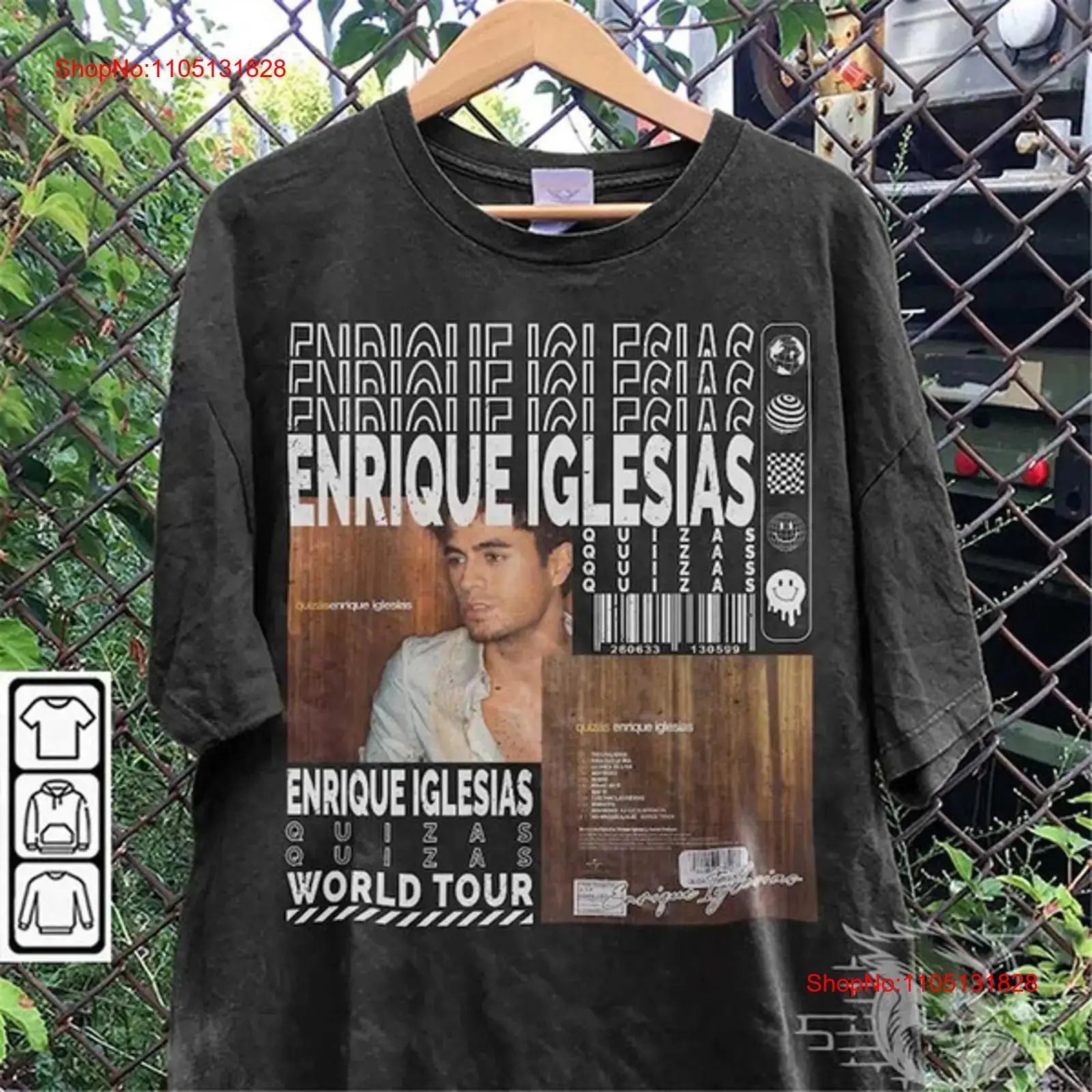 Men'S Fashion Quiz - Enrique Iglesias Musik T-Shirt Y2K 90er