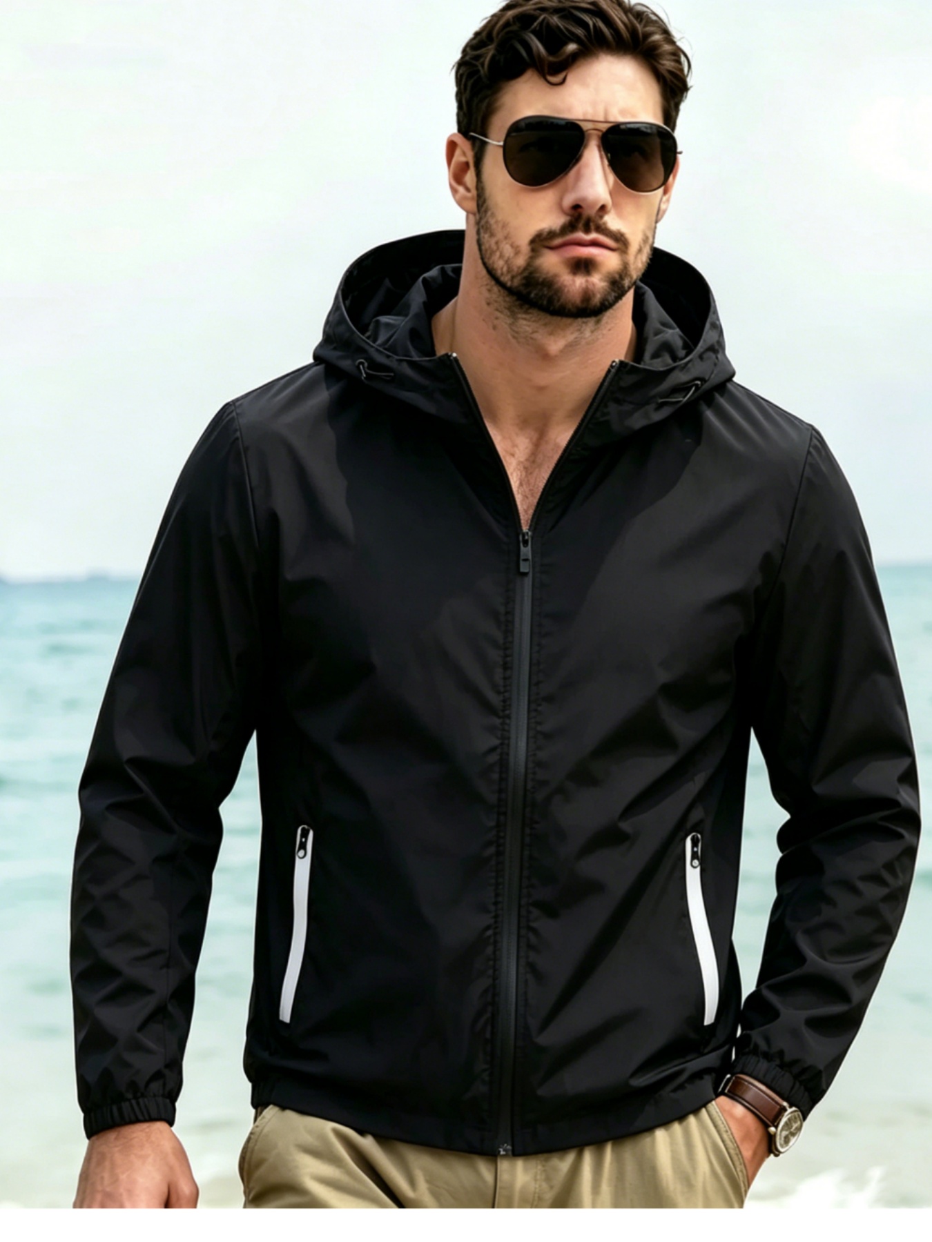Herren Windbreaker-Jacke mit K – Windbreaker Men Zip Bewertung und Preis