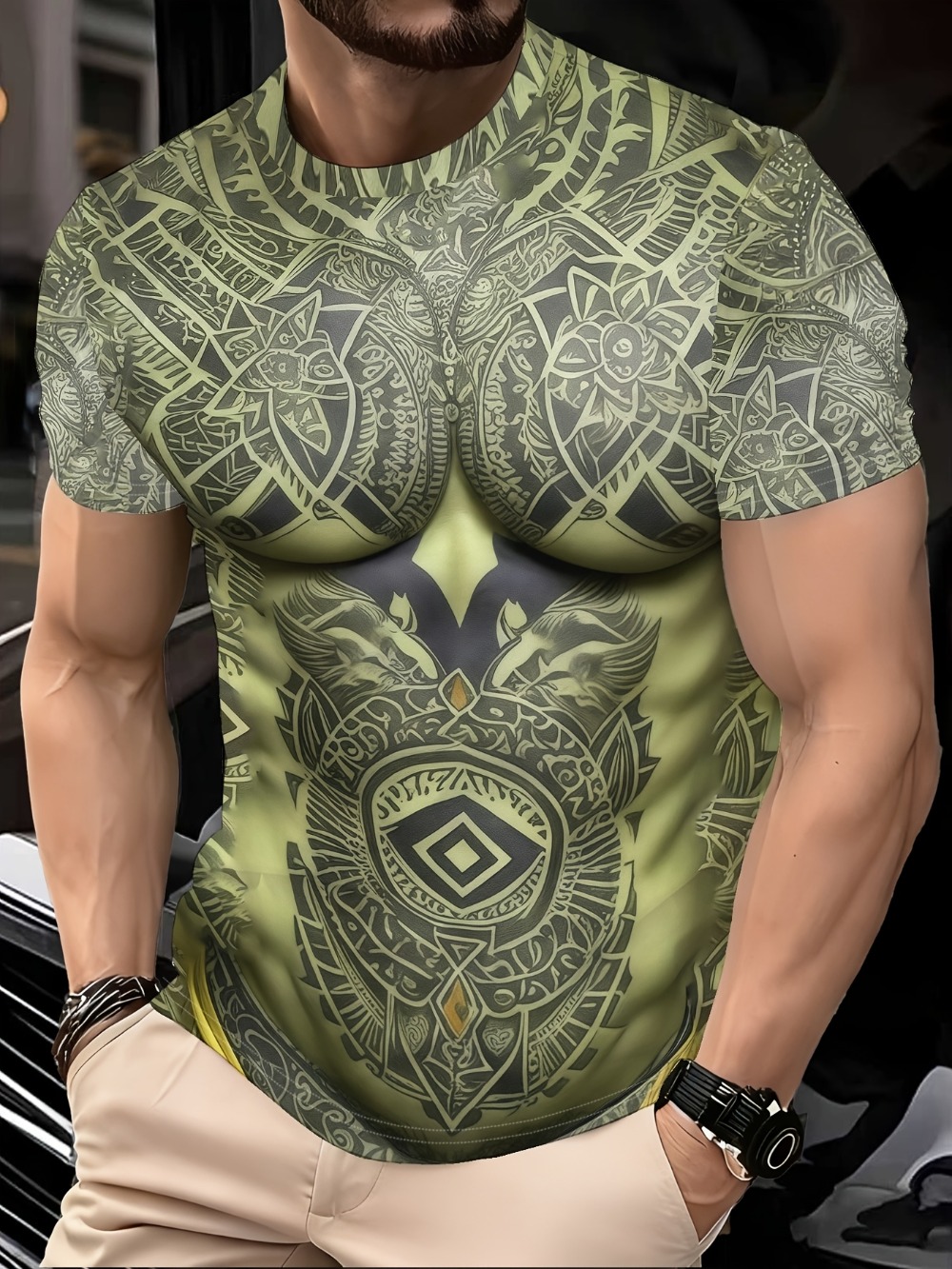 Rollenspiel-T-Shirt mit 3D-Mus – Muscle Tee Workout Bewertung und Preis