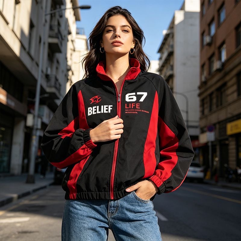 Lässige Rennstil-Jacke für Män – Windbreaker Men Zip Bewertung und Preis