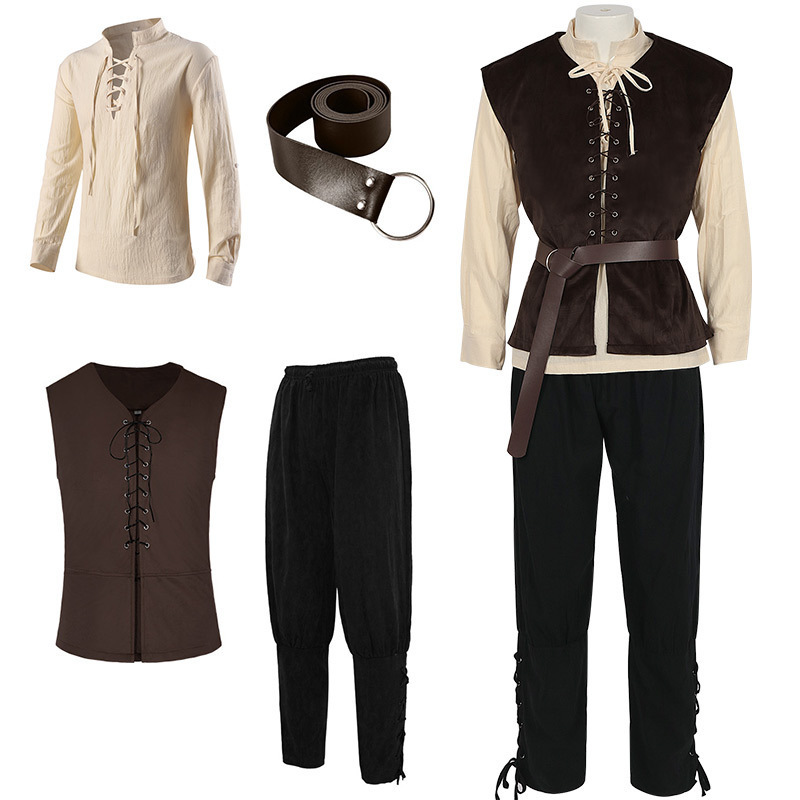 4-teiliges Halloween-Renaissan – Mens Fashion Vest Bewertung und Preis