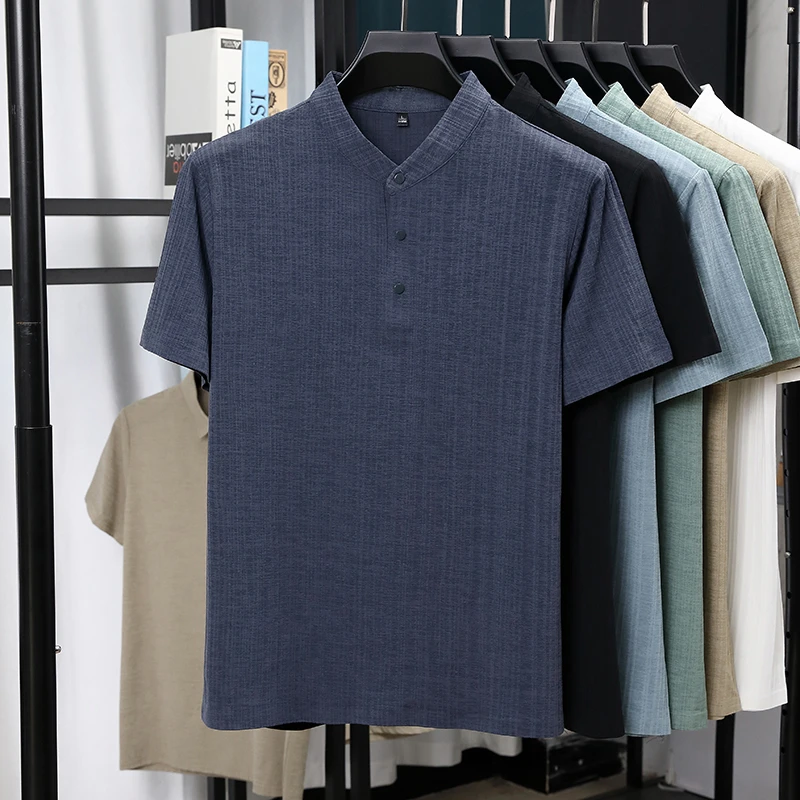 Herren-Hemden mit Stehkragen u – Linen Shirt Summer Bewertung und Preis