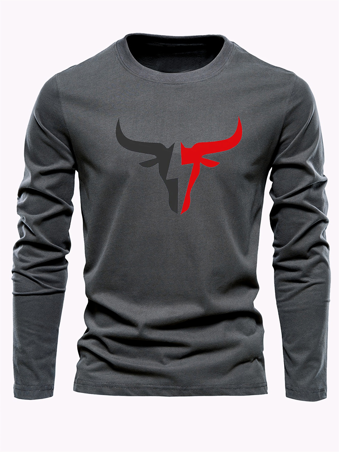 Einfarbiges Herren-Langarm-T-S – Mens Fashion Top Bewertung und Preis
