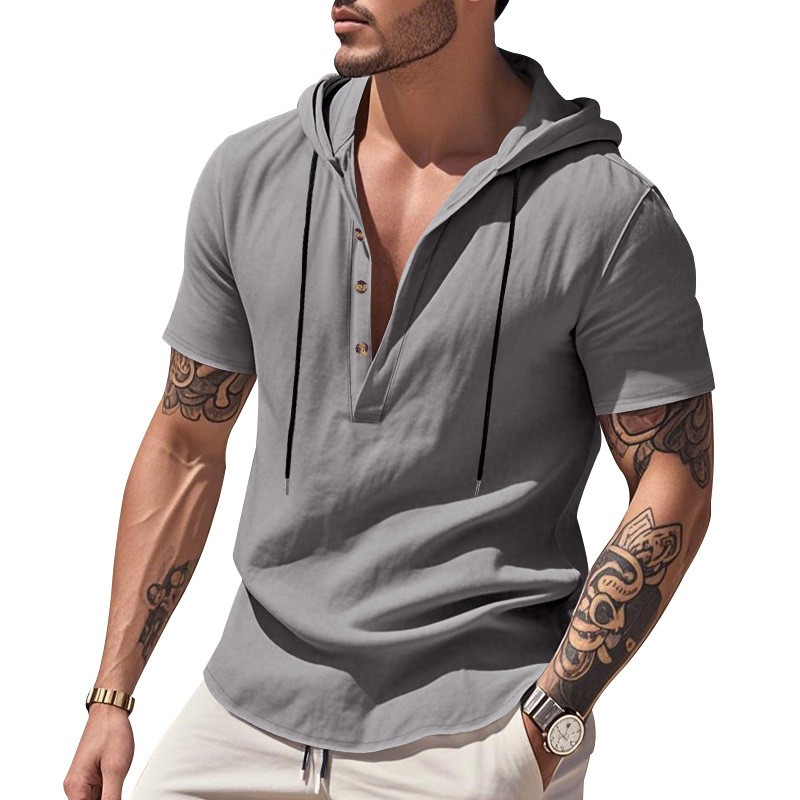Lässiges Leinenhemd Hellblau T – Linen Shirt Summer Bewertung und Preis