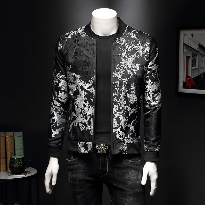 Paisley-Muster, Blumenjacke, H – Mens Fashion Bomber Jacket Bewertung und Preis