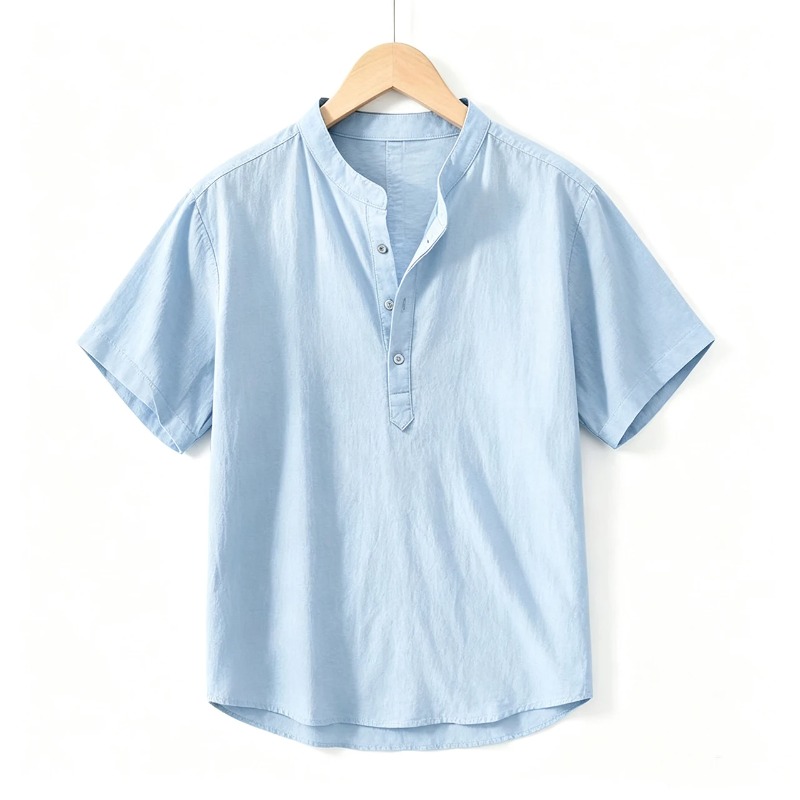 Herren-Kurzarmhemd aus Baumwol – Linen Shirt Summer Bewertung und Preis