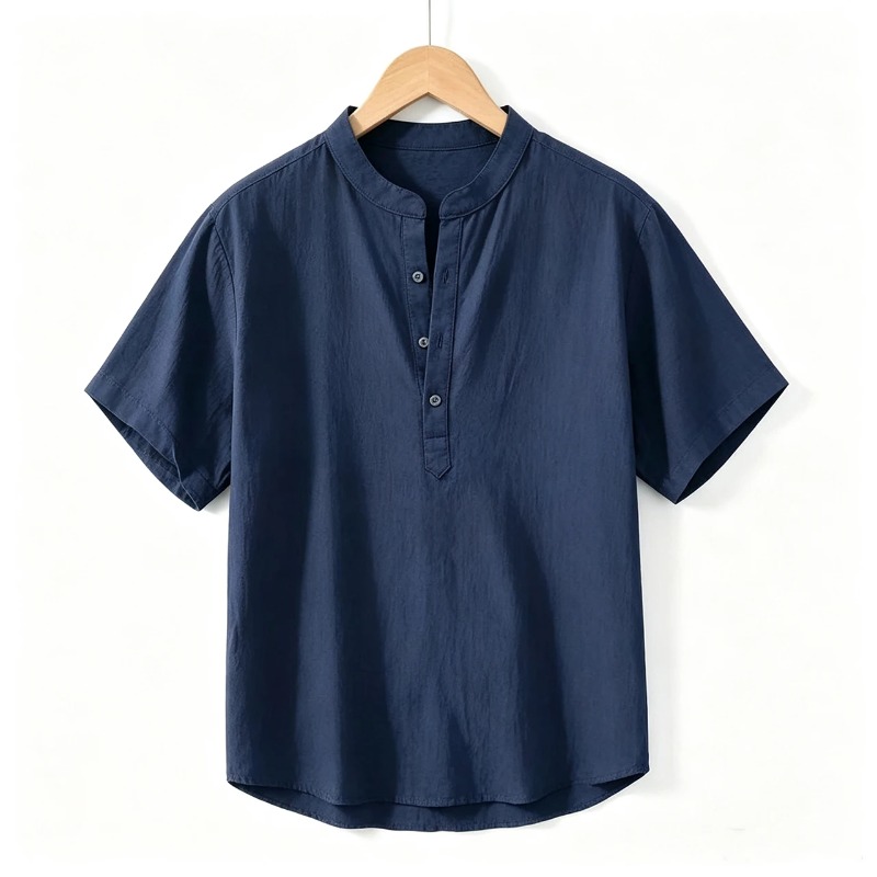 Herren-Kurzarmhemd aus Baumwol – Linen Shirt Summer Bewertung und Preis