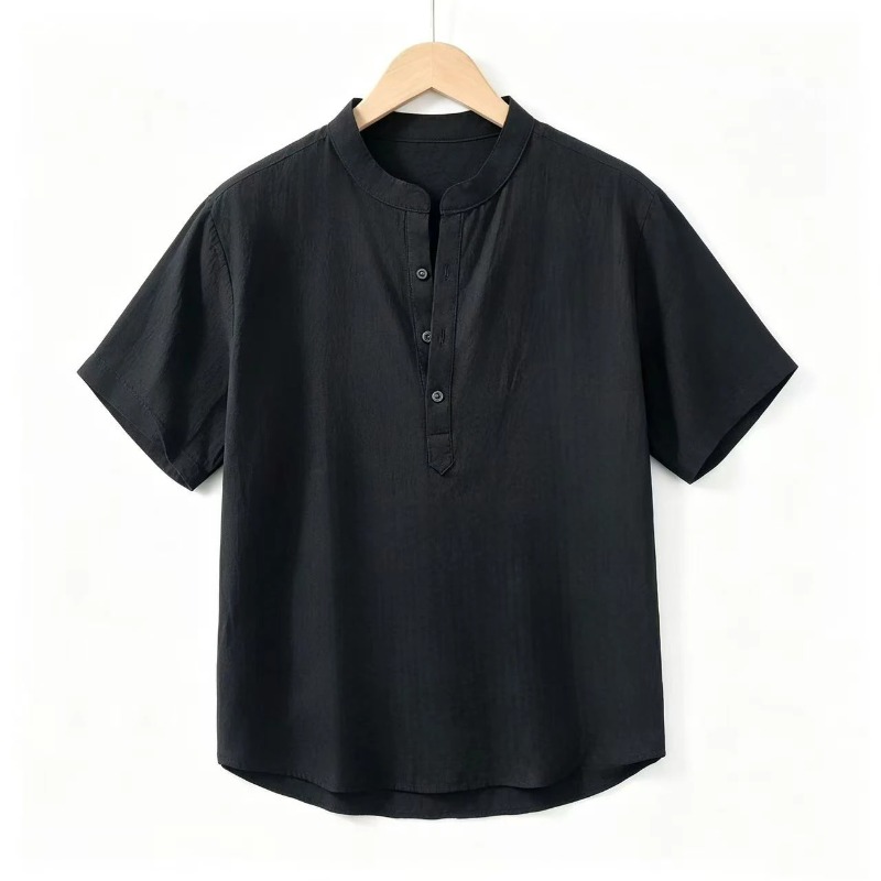 Herren-Kurzarmhemd aus Baumwol – Linen Shirt Summer Bewertung und Preis