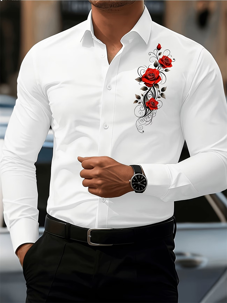 Herren Langarmhemd mit rotem R – Mens Fashion Top Bewertung und Preis