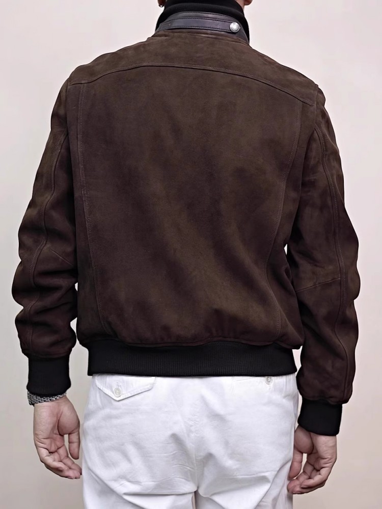 Herren-Jacke aus echtem Leder, – Mens Fashion Bomber Jacket Bewertung und Preis
