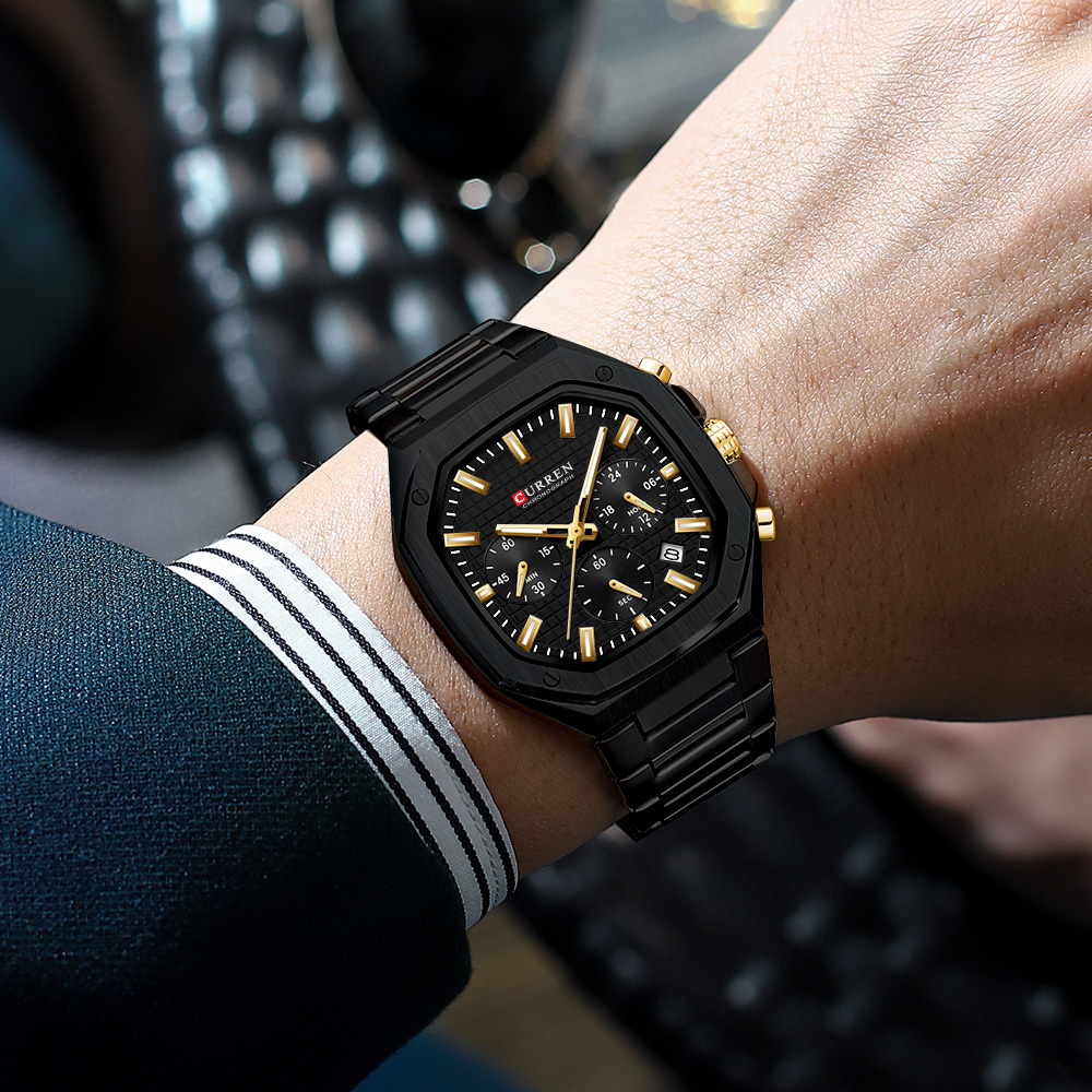 CURREN Luxuriöse quadratische  – Mens Fashion Watch Bewertung und Preis