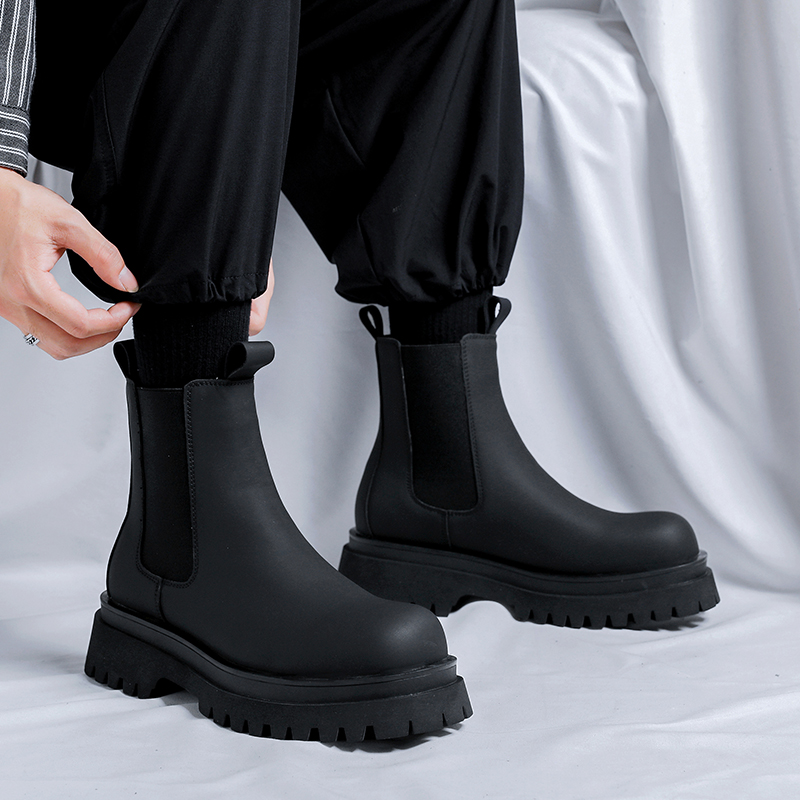 2026 Plateau Schwarze High-Top – Chelsea Boots Men Bewertung und Preis